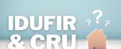Visual explanation of the concept "IDUFR" (Unique Property Identifier) and "CRÚ" (Unique Registration Code).